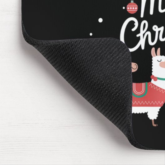 Tapis De Souris Lama Xmas Tree Llamas Christmas Tree (Coin)