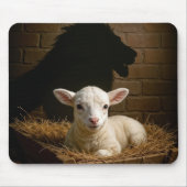 Tapis De Souris Lamb In a Manger With Lion Shadow (Devant)