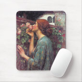 Tapis De Souris L'âme du Rose par John W. Waterhouse (Avec souris)