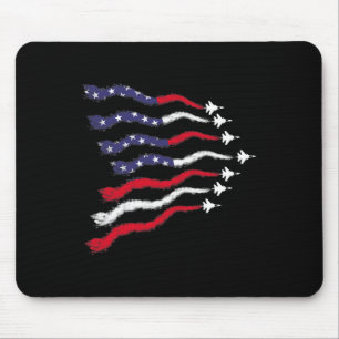 Tapis De Souris L'Américain Patriotic Fighter Jets Drapeau Usa Wav