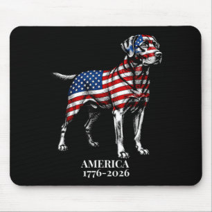 Tapis De Souris L'Amérique 1776-2026 Labrador Retriever patriotiqu