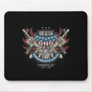 Tapis De Souris l'Amérique patriotique vétéran militaire indépenda