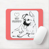 Tapis De Souris L'amour des chiots (Avec souris)