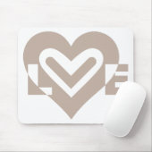 Tapis De Souris L'amour en gris (Avec souris)