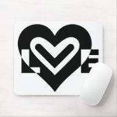 Tapis De Souris L'amour en noir (Avec souris)
