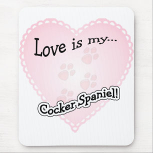 Tapis De Souris L'amour est mon Cocker Spaniel