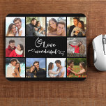 Tapis De Souris L'amour est une chose merveilleuse 10 Photo Collag<br><div class="desc">Custom mouse pad with 10 of your favorite photos. The quote reads "love is a wonderful thing", littéred in decorative calligraphy. The Photemplate is set up for you to add your pictures, working clockwise from top left. Your photos be displayed in a simple grid style photo collage, to frame the...</div>