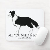 Tapis De Souris L'Amour Et Un Chien (Avec souris)