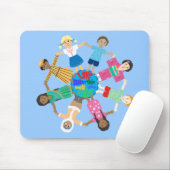 Tapis De Souris L'amour fait de ce monde une famille (Avec souris)