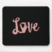 Tapis De Souris L'amour gagne toujours ASL Enseignant Sourd Sensib (Devant)