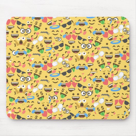 Tapis De Souris l'amour mignon d'emoji entend le motif de rire de (Devant)