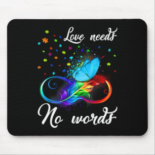 Tapis De Souris L'amour n'a pas besoin de mots Sensibilisation sur