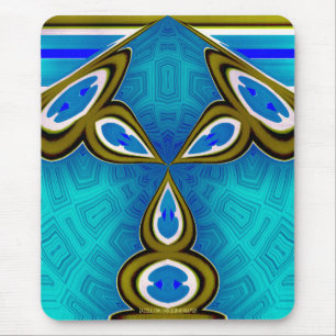 Tapis De Souris Lampe bleue Mousepad de lapin