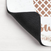 Tapis De Souris L'ananas de rose rose sur le marbre blanc | soit (Coin)