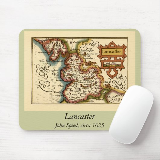 Tapis De Souris Lancashire Comté Angleterre Ancien Antiquaire Cart (Avec souris)