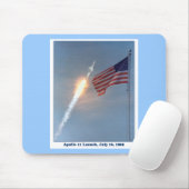 Tapis De Souris Lancement d'Apollo 11 le 16 juillet 1969 (Avec souris)