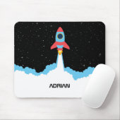 Tapis De Souris Lancement de fusées dans l'espace extra-atmosphéri (Avec souris)