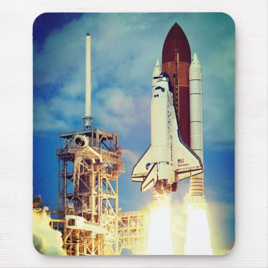 Tapis De Souris Lancement de la découverte de navette spatiale (Devant)