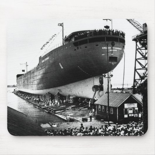 Tapis De Souris Lancement d'Edmund Fitzgerald 6-8-1958 (#1) (Devant)