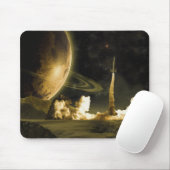 Tapis De Souris Lancement vintage de l'espace (Avec souris)