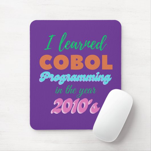 Tapis De Souris Langage de programmation Cobol appris en 2010 (Avec souris)