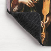 Tapis De Souris L'ange de Léonard de Vinci en vert avec une Vielle (Coin)