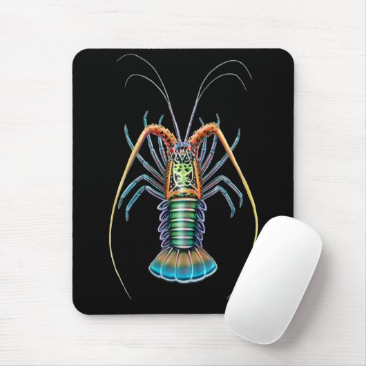 Tapis De Souris Langouste peinte Mousepad (Avec souris)