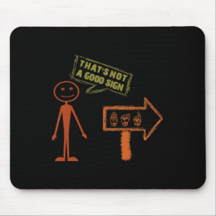 Tapis De Souris Langue des signes ASL Amérique de la main Talking 