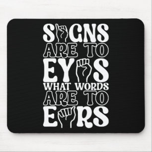 Tapis De Souris Langue des signes Sensibilisation des sourds 12