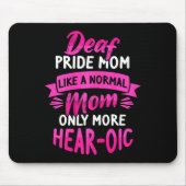 Tapis De Souris Langue des signes Sensibilisation des Sourds ASL e (Devant)