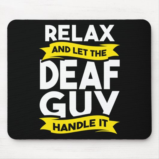 Tapis De Souris Langue des signes Sensibilisation des sourds Perte (Devant)