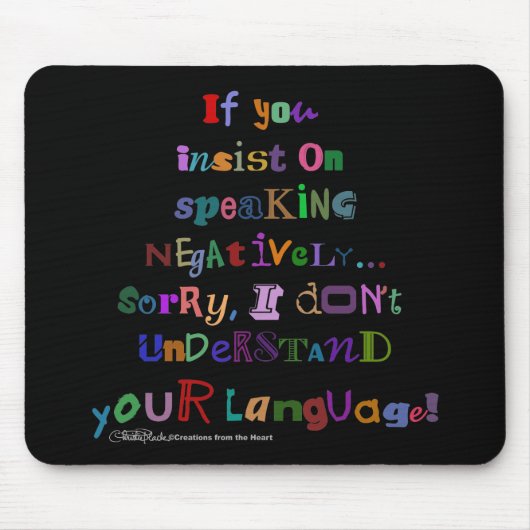 Tapis De Souris Langue négative (Devant)