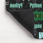 Tapis De Souris Langues de programmation Motif vert (Coin)