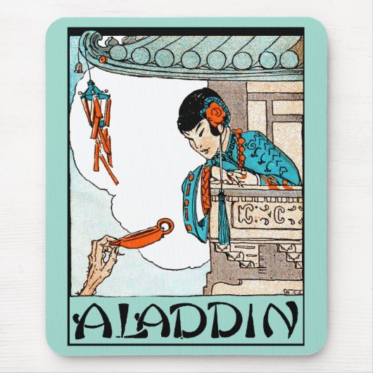 Tapis De Souris Lanterne magique Vintage Aladdin (Devant)