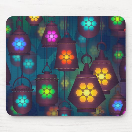Tapis De Souris Lanternes arabes de style moyen-oriental (Devant)