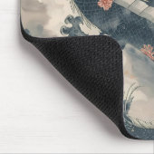 Tapis De Souris Lanternes de dragon bleu chinois (Coin)