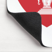 Tapis De Souris Laotian Erawan 3 Headed Elephant Heart Flag (Coin)