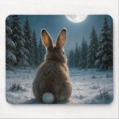 Tapis De Souris Lapin à queue blanche au clair de lune (Devant)