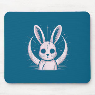 Tapis De Souris Lapin au clair de lune Nge Alt Lapin Horreur Sorci