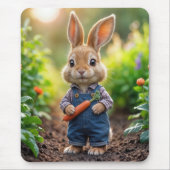 Tapis De Souris Lapin avec carotte (Devant)