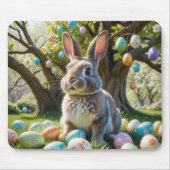 Tapis De Souris Lapin Avec Oeufs De Pâques (Devant)