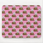 Tapis De Souris Lapin blanc dans l'oeuf au chocolat Joyeux Motif d (Devant)