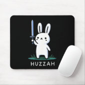 Tapis De Souris Lapin Chevalier Hourra Drôle Épée Graphisme (Avec souris)