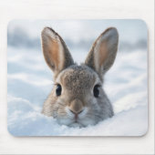 Tapis De Souris Lapin dans une congère profonde (Devant)