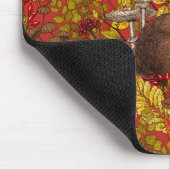 Tapis De Souris Lapin d'automne en rouge (Coin)