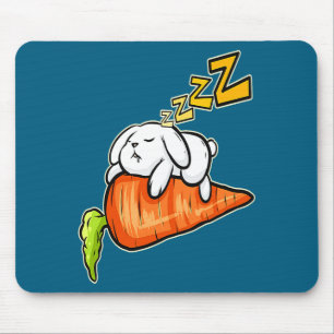 Tapis De Souris Lapin de Pâques Carotte Dormante Chemise