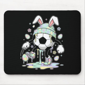 Tapis De Souris Lapin de Pâques de football Œuf Goutte Crème glacé