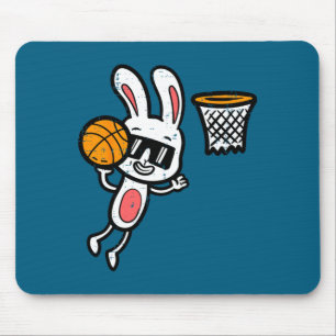 Tapis De Souris lapin de Pâques dunk basket sports garçons enfants