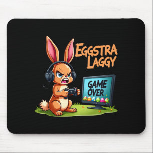 Tapis De Souris Lapin de Pâques Eggstra Drôle et Furieux T-Shirt d