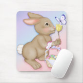 Tapis De Souris Lapin de Pâques et Panier Mousepad (Avec souris)
